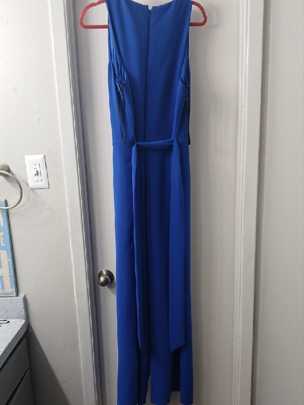 Tahari Royal Blue Sleeveless Jumpsuit - Picture 4 of 5